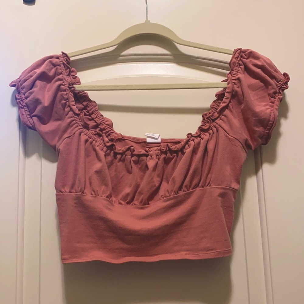 Pink crop top vintage feel